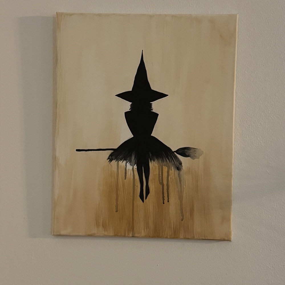 Original Witch Silhouette Canvas Art 18 x 24
Acrylic paint on Canvas